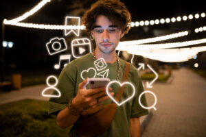 What is the 50/30/20 rule for Social Media?