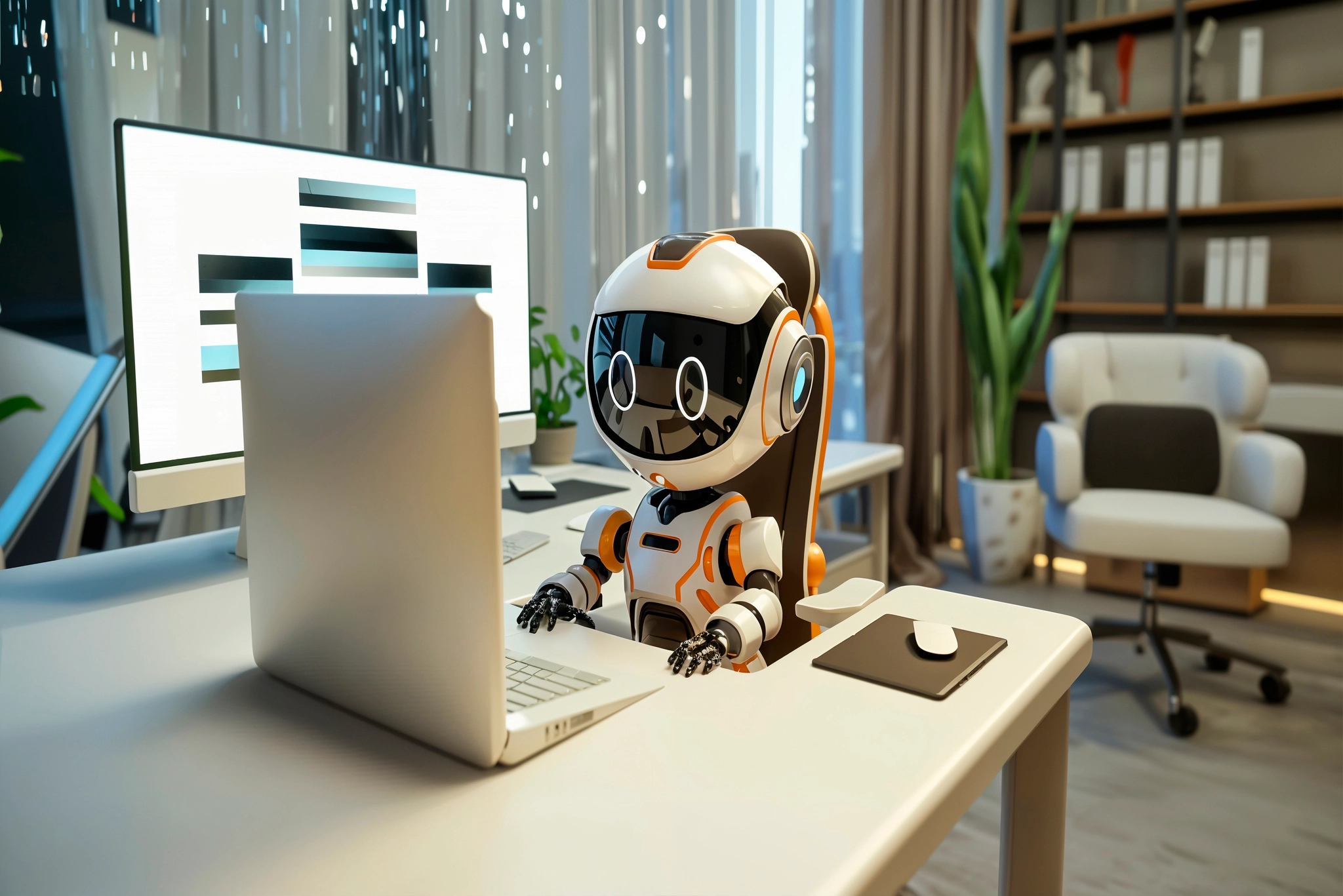 cartoon ai robot character scene (1)